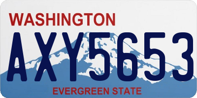 WA license plate AXY5653