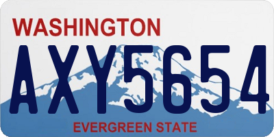 WA license plate AXY5654