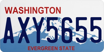 WA license plate AXY5655