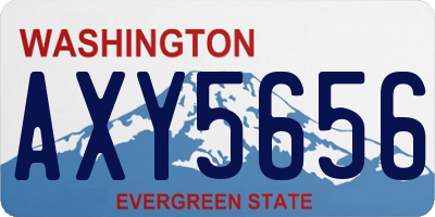 WA license plate AXY5656