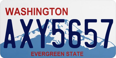 WA license plate AXY5657