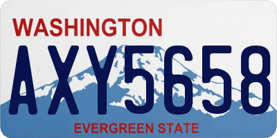 WA license plate AXY5658