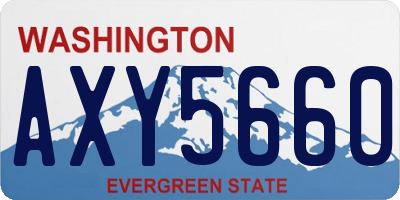 WA license plate AXY5660