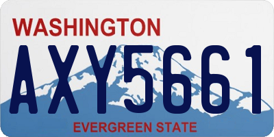 WA license plate AXY5661