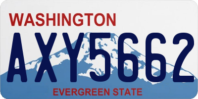 WA license plate AXY5662