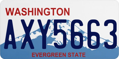 WA license plate AXY5663