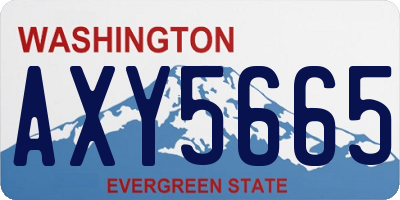WA license plate AXY5665