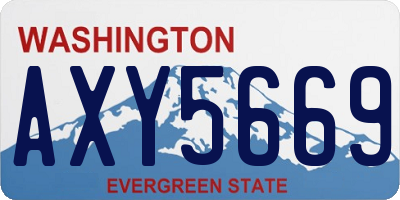 WA license plate AXY5669