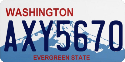 WA license plate AXY5670