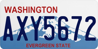 WA license plate AXY5672