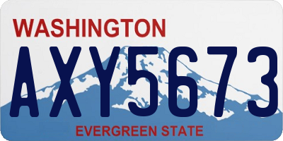 WA license plate AXY5673