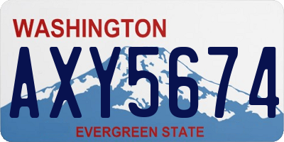 WA license plate AXY5674