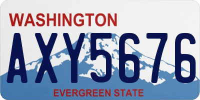 WA license plate AXY5676