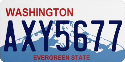 WA license plate AXY5677