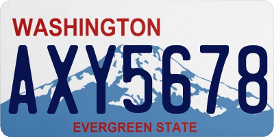 WA license plate AXY5678