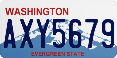 WA license plate AXY5679