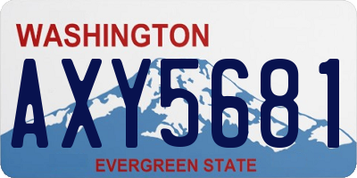 WA license plate AXY5681