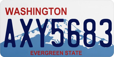 WA license plate AXY5683