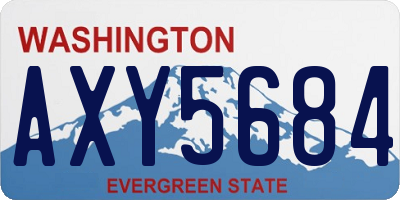 WA license plate AXY5684