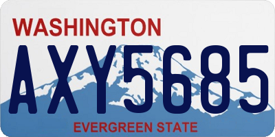 WA license plate AXY5685