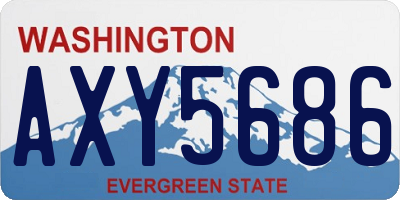 WA license plate AXY5686