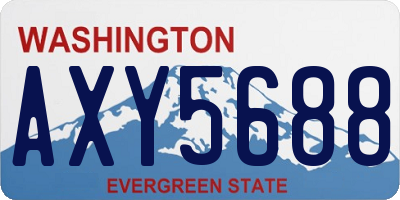 WA license plate AXY5688