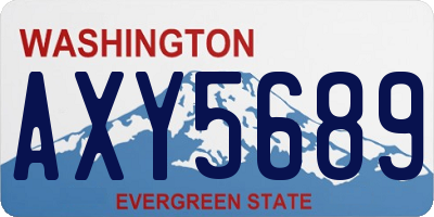 WA license plate AXY5689