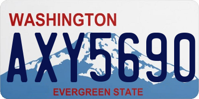 WA license plate AXY5690