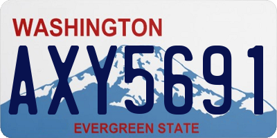 WA license plate AXY5691