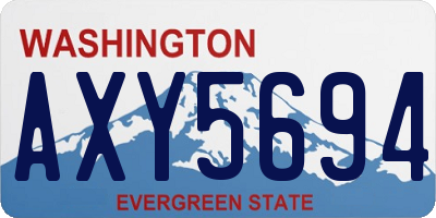 WA license plate AXY5694