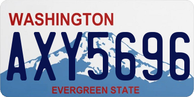 WA license plate AXY5696