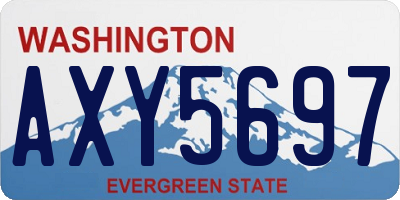 WA license plate AXY5697