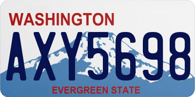 WA license plate AXY5698