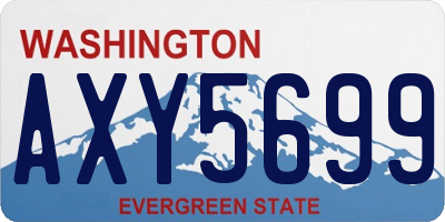 WA license plate AXY5699