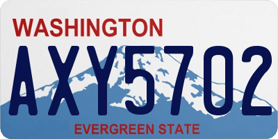 WA license plate AXY5702