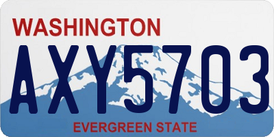 WA license plate AXY5703