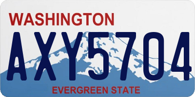 WA license plate AXY5704