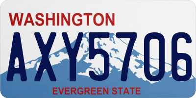 WA license plate AXY5706