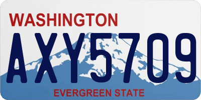 WA license plate AXY5709