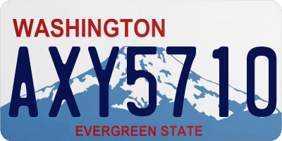 WA license plate AXY5710