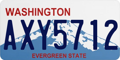 WA license plate AXY5712