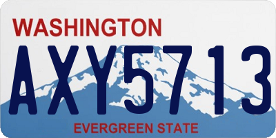 WA license plate AXY5713