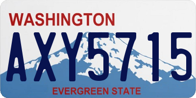 WA license plate AXY5715