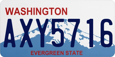 WA license plate AXY5716