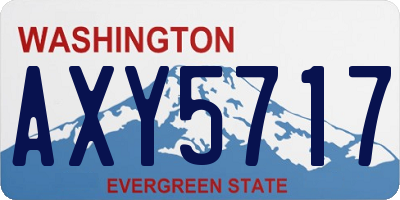 WA license plate AXY5717