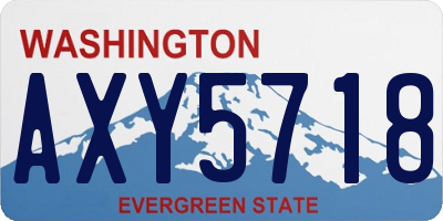 WA license plate AXY5718