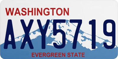 WA license plate AXY5719