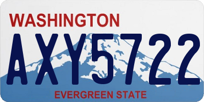 WA license plate AXY5722