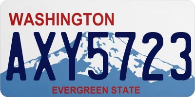 WA license plate AXY5723