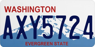 WA license plate AXY5724